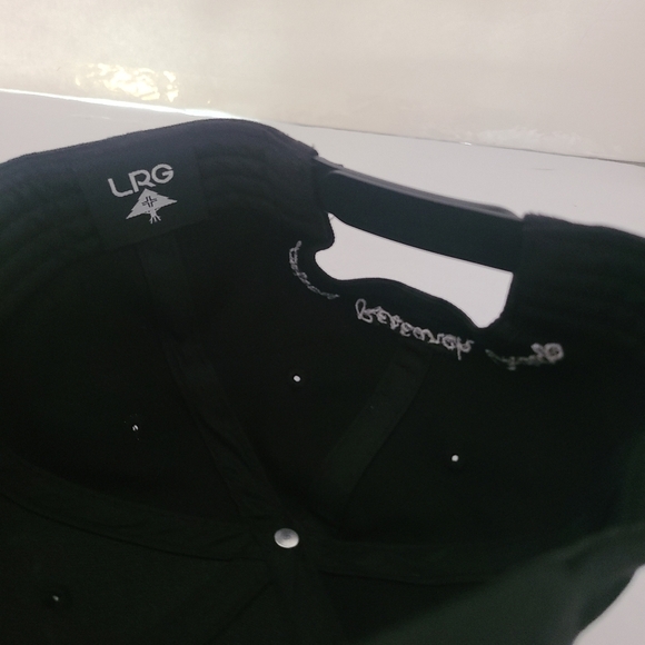 LRG Black Cap with White Logo One Size Snapback - Picture 4 of 5